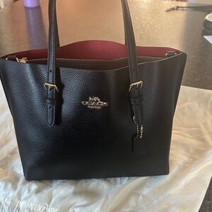 Coach Black Mollie 25 Tote C4084